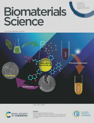 The front cover of the 21st July 2021 issue of Biomaterials Science featuring artwork based on Associate Professor Dr Mohammad Mansoob Khan’s recent publication “Green synthesis of CeO2 and Zr/Sn-dual doped CeO2 nanoparticles with photoantioxidant and antibiofilm activities”.